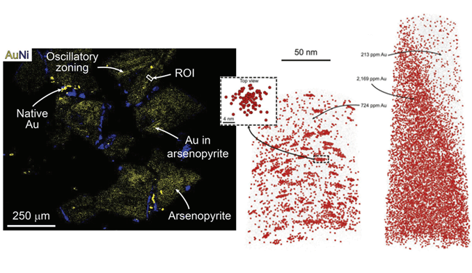 Atom-Probe-Tomography-of-gold-clusters-in-arsenopyrite